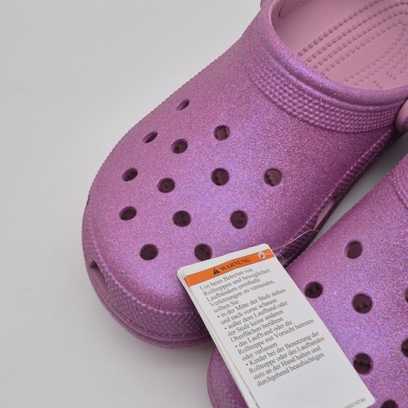 Crocs Classic Clogs Iridescent Glitter Hydrangea Women's Size 10 Shoes Purple - Picture 6 of 12